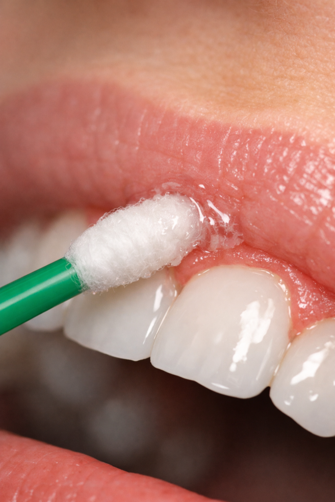 Aplicación de anestesia tópica para pacientes con miedo al dentista en Llíria