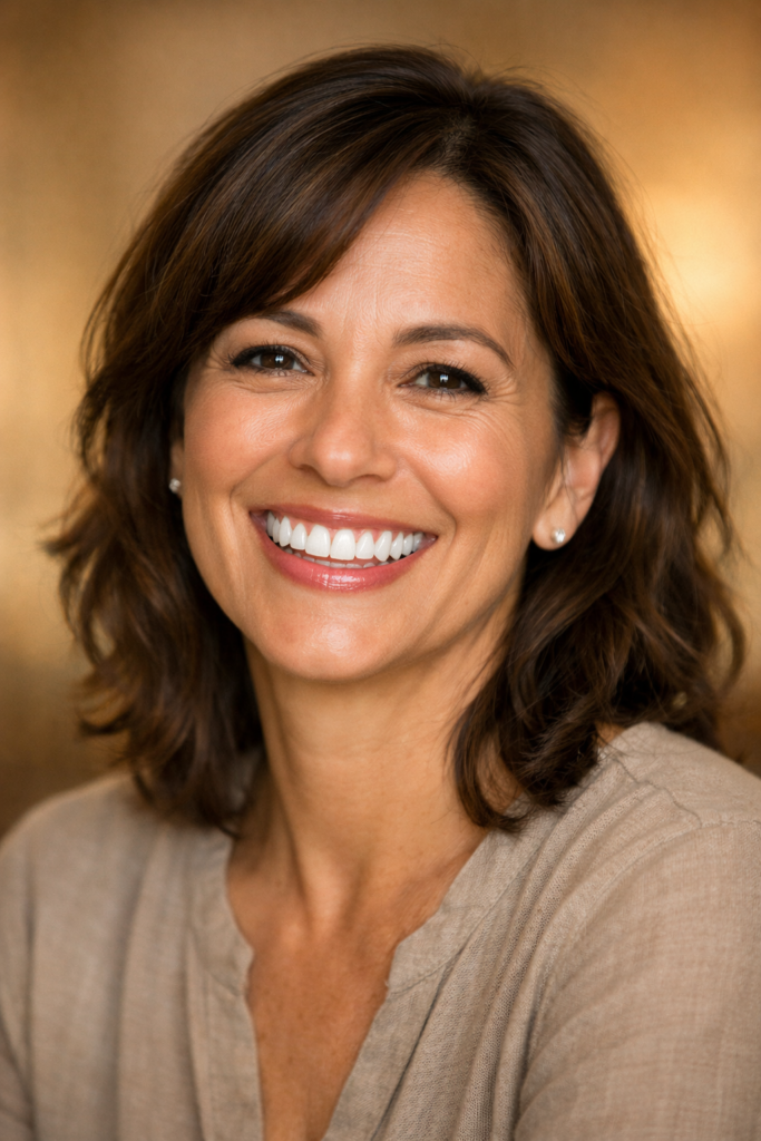paciente sonriendo con dientes perfectos, aspecto natural y seguro]
ALT: Dientes fijos en 24 horas con carga inmediata en Llíria — Clínica Miguel Pérez Odontología
